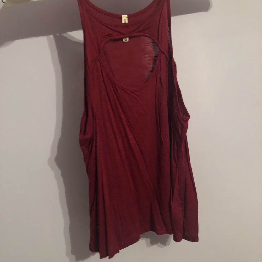 Emma and Sam maroon tank